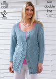 Cardigan and Top in King Cole Bamboo Cotton DK (3691)
