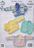 Cardigan, Jacket and Waistcoat in King Cole DK (3698)