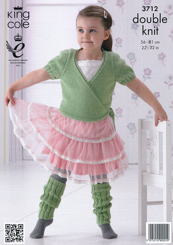 Ballet Cardigan and Leg Warmers in King Cole DK (3712)