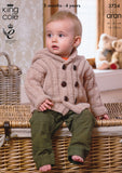 Coat with Hood, Jacket with Pockets and Lacy Cardigan in King Cole Comfort Aran (3724)