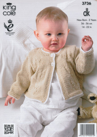 Dress and Short Cardigan in King Cole Comfort Baby DK (3736)