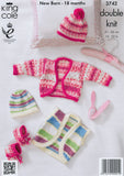 Boleros, Snuggle Bag, Hat and Bootees in King Cole Comfort Baby DK and Comfort DK Prints (3742)