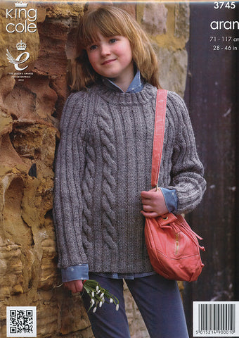 Cape and Sweater in King Cole Fashion Aran (3745)