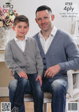 Cardigan and Sweater in King Cole 4 Ply (3755)