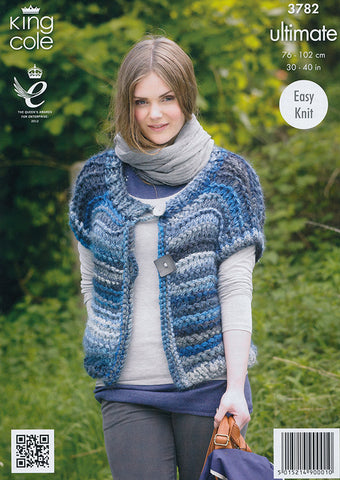 Ladies Cardigan and Waistcoat in King Cole Ultimate (3782)