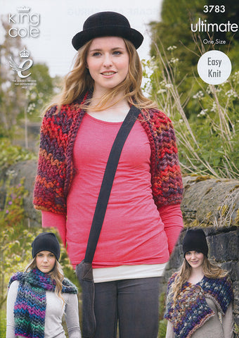 Ladies Wrap, Scarf and Shrug in King Cole Ultimate (3783)