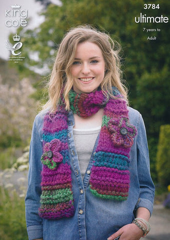 Scarves, Snood and Collar In King Cole Ultimate (3784)