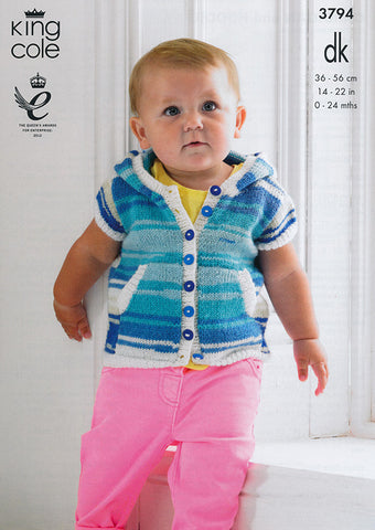 Cardigan and Hoodie in King Cole DK (3794)