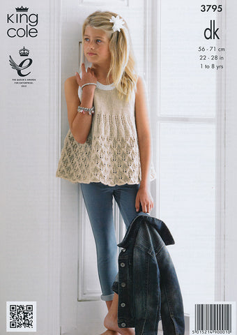 Smock Top and Dress in King Cole DK (3795)