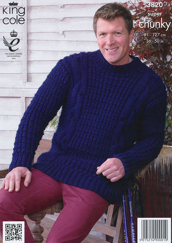 Jacket and Sweater in King Cole Super Chunky (3820)