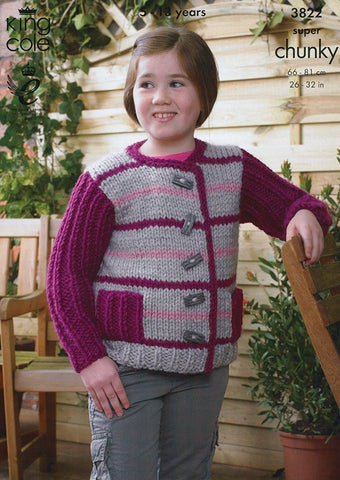 Jacket and Gilet in King Cole Super Chunky (3822)