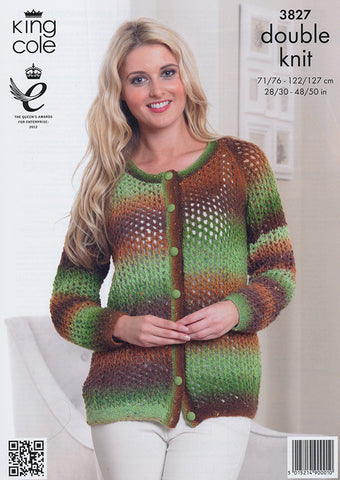 Cardigan and Sweater In King Cole Country Tweed DK (3827)