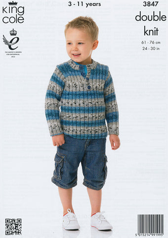 Sweater & Cardigan in King Cole DK (3847)