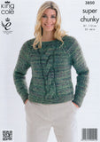 Cardigan and Top in King Cole Super Chunky (3850)