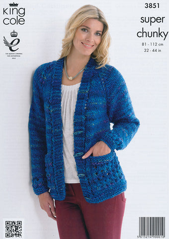 Tunic and Cardigan in King Cole Super Chunky (3851)