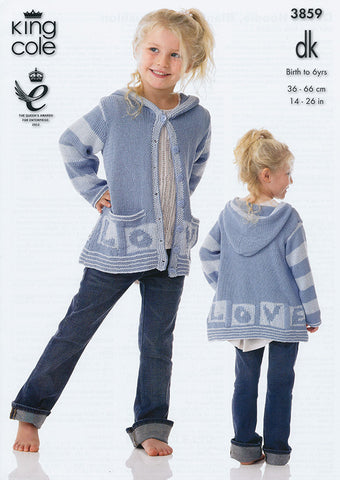 Dress, Hoodie, Blanket and Cushion in King Cole DK (3859)