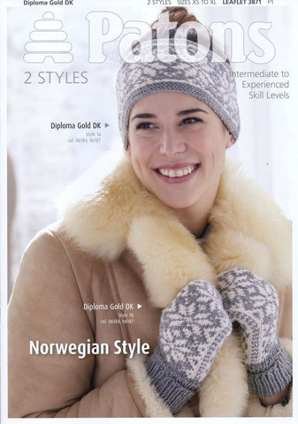 Sweatband, Mittens and Sweater in Patons Diploma Gold DK (3871)