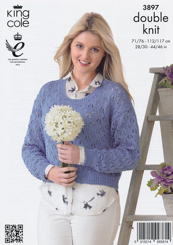 Cardigan and Sweater in King Cole Giza Cotton DK (3897)