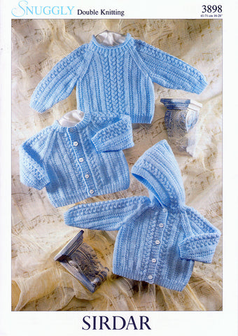 Cardigan, Jacket and Sweater in Sirdar Snuggly DK (3898)