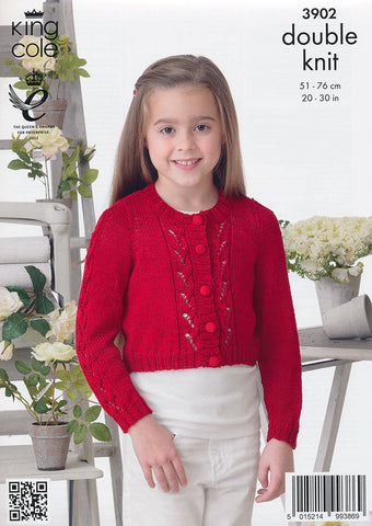 Cardigans in King Cole Giza Cotton DK (3902)