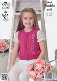 Cardigan and Waistcoat in King Cole Giza Cotton DK (3903)