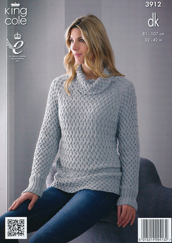 Sweater and Gillet in King Cole Bamboo Cotton DK (3912)