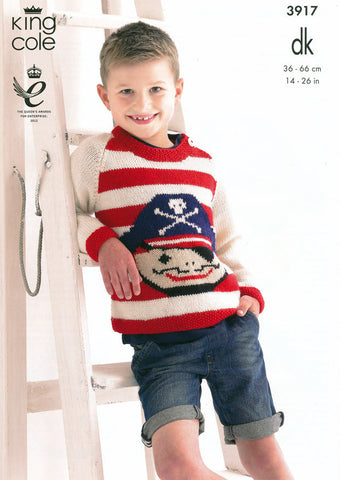 Sweater and Hat in King Cole Merino Blend DK (3917)