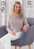 Cardigan and Waistcoat in King Cole Bamboo 4 Ply (3920)