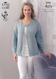 Cardigan and Sweater in King Cole Bamboo 4 Ply (3921)