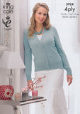 Cardigan and Top in King Cole Bamboo 4Ply (3924)