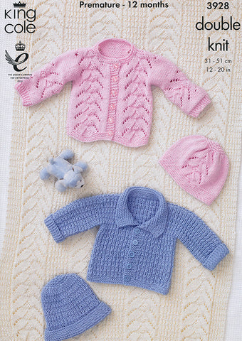 Jackets , Hats and Blanket in King Cole DK (3928)