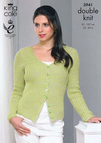 Cardigan and Top in King Cole Smooth DK (3941)
