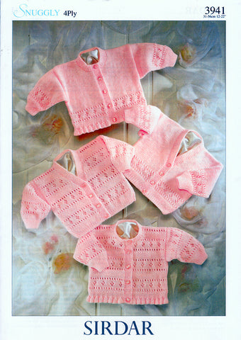 Cardigans in Sirdar Snuggly 4 Ply (3941)