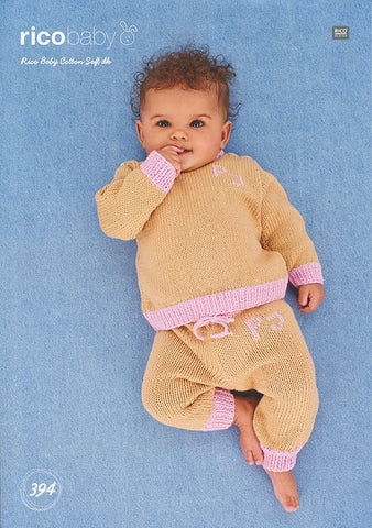 Sweater and Trousers in Rico Design Baby Cotton Soft DK (394)