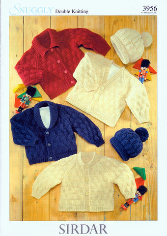 Cardigans and Hat in Sirdar Snuggly DK (3956)