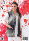 Cardigan and Waistcoat in King Cole Riot Chunky (3959)