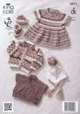 Baby Set in King Cole Comfort DK Prints (3971)