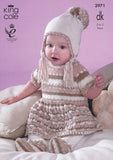 Baby Set in King Cole Comfort DK Prints (3971)