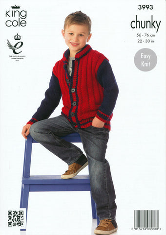 Boy's Jacket in King Cole Comfort Chunky (3993)