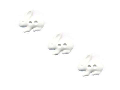 Novelty Rabbit Shaped Buttons - Cream - 014