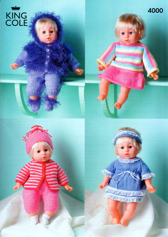 Dolls Clothes in King Cole Yarns (4000)