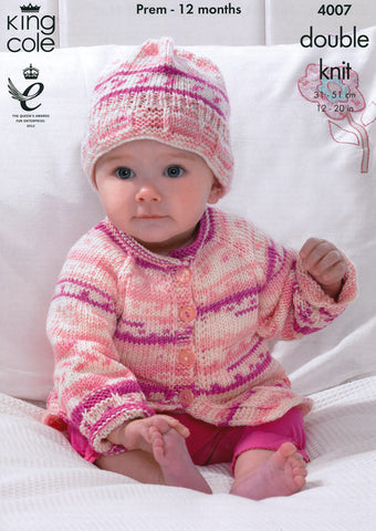 Blanket, Jacket, Cardigan and Hat in King Cole Cherish DK (4007)