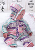 All In One, Jacket and Socks in King Cole Cherish DK (4009)