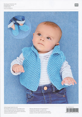 Waistcoat and Booties in Rico Design Baby Cotton Soft DK (97400)