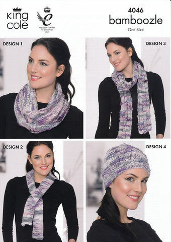 Shrug, Hat, Scarf, Snood and Neck Warmer in King Cole Bamboozle (4046)