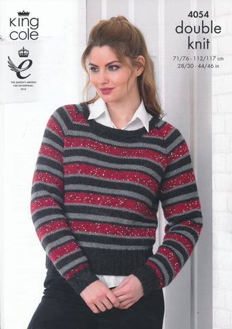 Cardigan and Sweater in King Cole Baby Alpaca DK and Cosmos (4054)