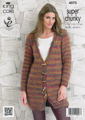 Jacket and Sweater in King Cole Super Chunky (4070)