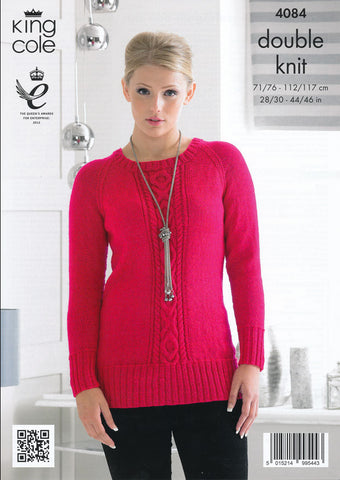 Sweater, Snood, Hat and Fingerless Gloves in King Cole DK (4084)