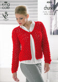 Cardigan and Sweater in King Cole Chunky (4085)