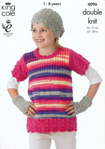 Tunic, Sweater, Hats and Hand Warmers in King Cole DK (4096)